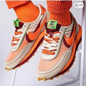 Nike Vibrant Orange and Cream Sneakers